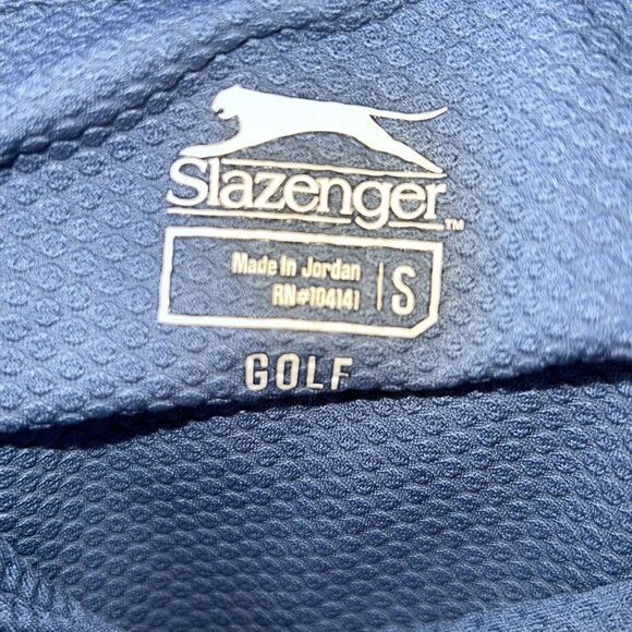 SLAZENGER GOLF Cornflower Blue Textured Mockneck Pullover Sweater-S - Picture 6 of 7